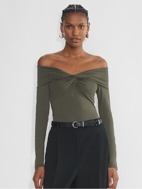 Aritzia NEW Contour Off-Shoulder Long Sleeve Top